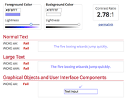 Fargetester for tekst