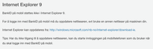 Internet Explorer feilmelding